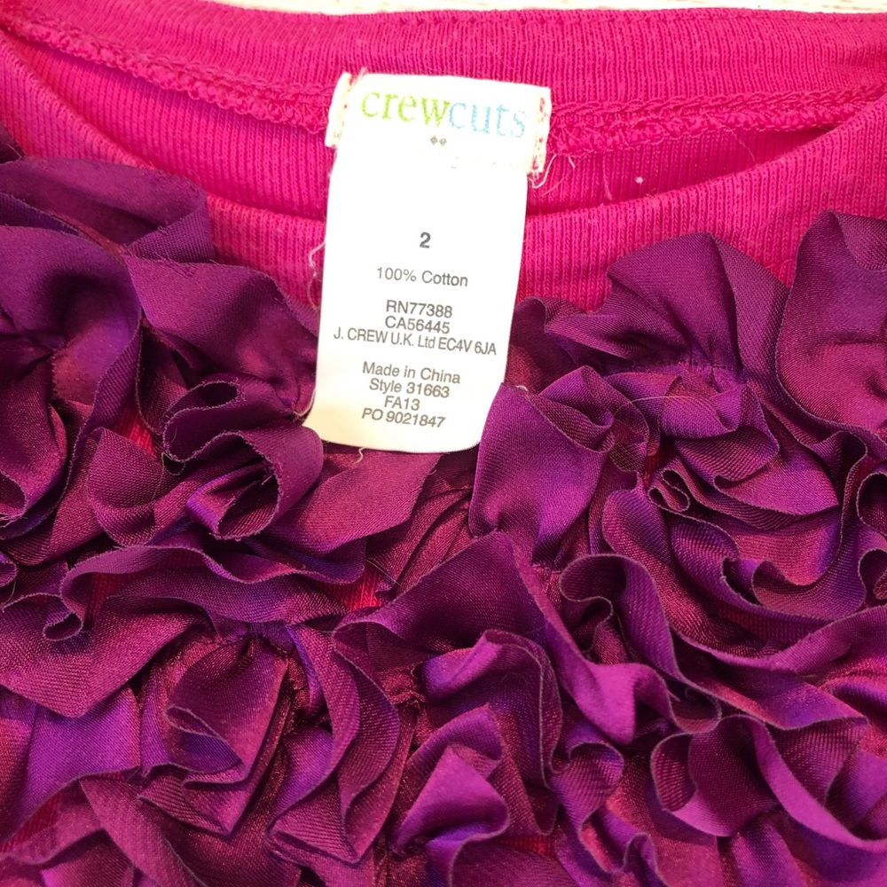 2 Ruffle Magenta & Purple Dress - Picture 2 of 2